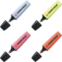 Набор текстовыделителей Stabilo Boss Original Pastel, 2-5 мм, скошенный, 4 цвета, пакет (Stabilo 70/111, 70/133, 70/140, 70/150 4-SET)*