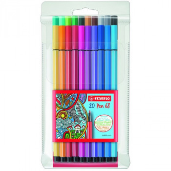 Набор Фломастеров Stabilo Pen 68 20 Цв, Пластиковый Футляр (STABILO 6820/PL) 