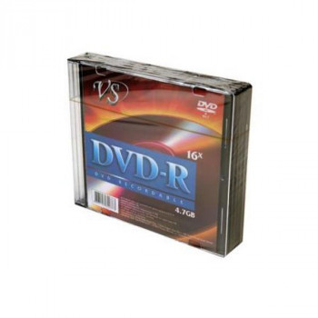 Записываемый компакт-диск VS DVD-R 4.7 GB 16x SL/5 (Комплект 5 шт.) Тип: DVD-R 16x 4.7Цена: за комплект