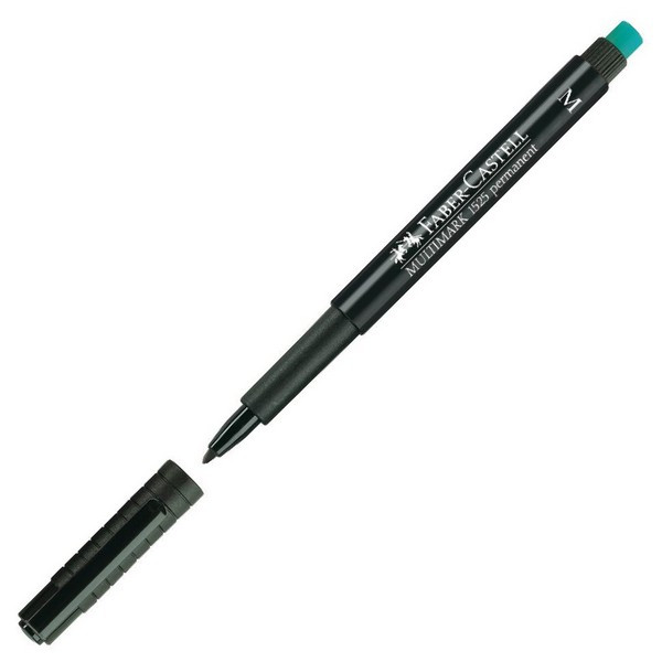 Ручка капиллярная Faber-Castell MULTIMARK 1525 Permanent, OHP, CD, Glass, M (medium, 1,0 мм), цвет черный (152599)