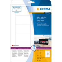 HERMA 5070 Этикетки самоклеющиеся для Видеокассет Бумажные А4, 78.7 x 46.6, цвет: Белый, клей: перманентный, для печати на: струйных и лазерных аппаратах, в пачке: 25 листов/300 этикеток