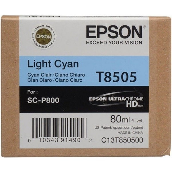 Epson C13T850500 Картридж светло-голубой T8505 для Epson SureColor SC-P800 (80 мл)