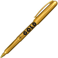 Маркер нестираемый Centropen Gold marker, перманентный, 1,5-3 мм, Золотой, 1 шт. (Centropen 2690/1ЗОЛ, 6 2690 0195)