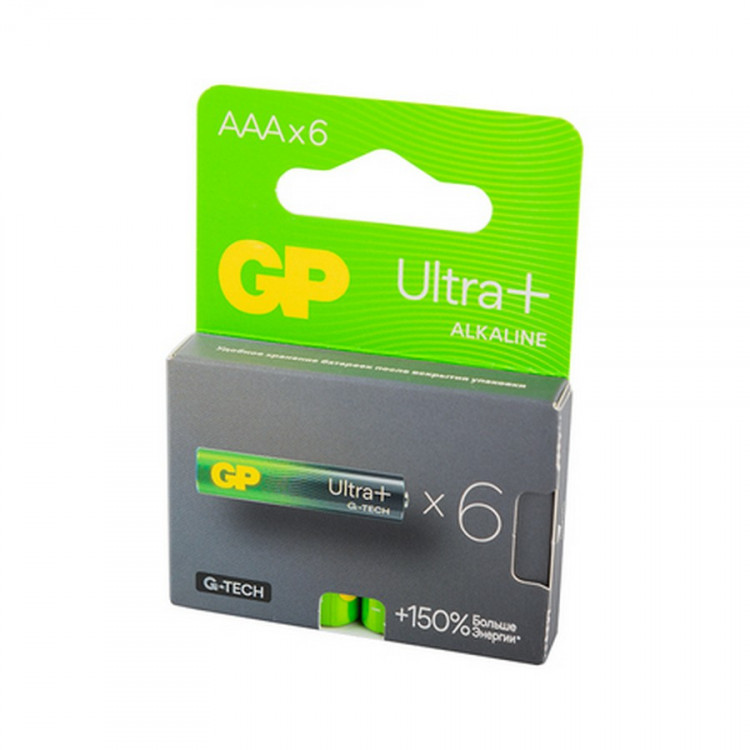 Батарейка GP Ultra Plus GP24AUPA21-2CRB6 G-TECH LR03 BL6 (Комплект 6 шт.)