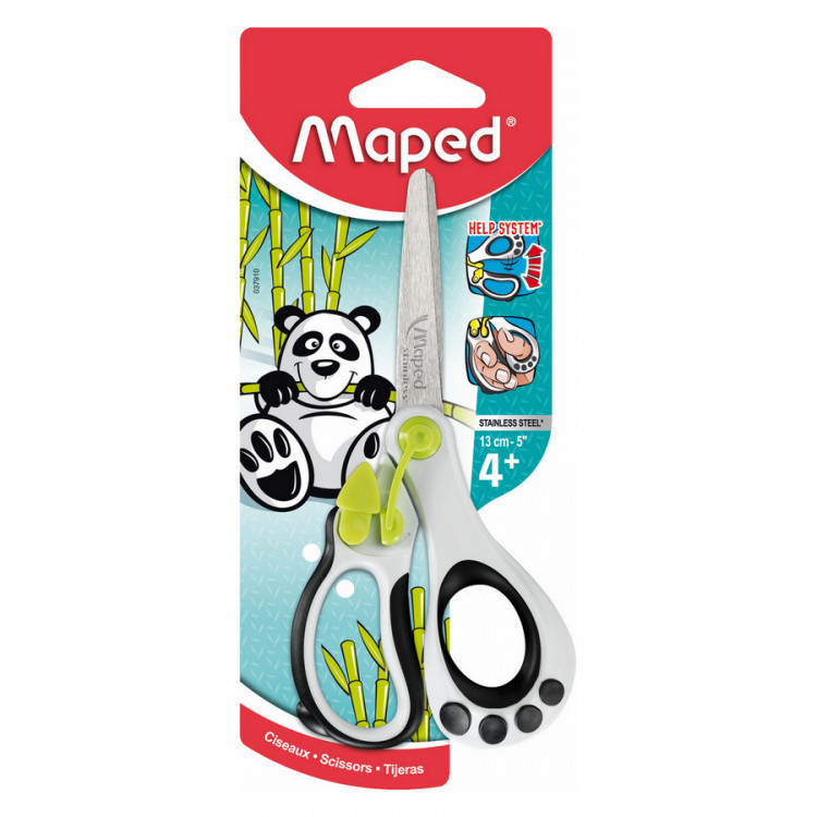 Ножницы Maped Koopy 13 см Детские, лапа панды на кольце (Maped 037910)