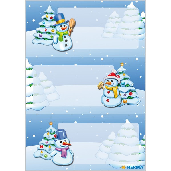 HERMA 15259 НАКЛЕЙКИ DECOR Н/ГОД СНЕГОВИК В ЗИМНЕМ ЛЕСУ