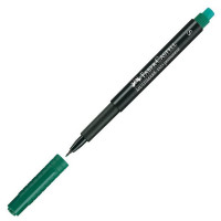 Ручка капиллярная Faber-Castell MULTIMARK 1525 Permanent, OHP, CD, Glass, S (super fine, 0,4 мм), цвет зеленый (152363)