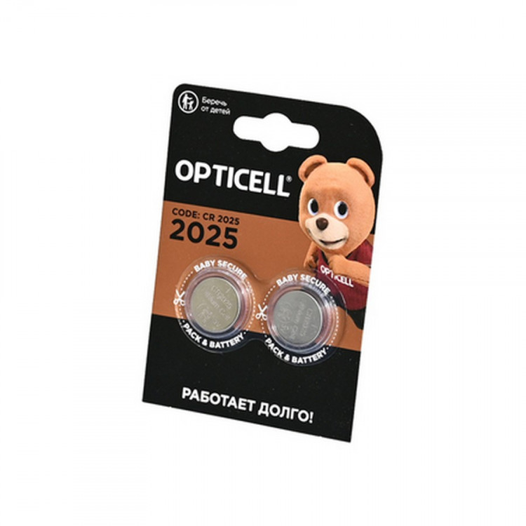 Батарейка OPTICELL SPECIALTY CR2025 BL2 (Комплект 2 шт.)