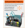 Подставка-органайзер для канцелярии ORANGE PEEL металлическая черная, 5 секций (ORANGE PEEL HY63315 BK)