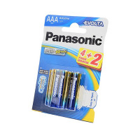 Батарейка Panasonic EVOLTA LR03EGE/6BP 4+2F LR03  4+2шт BL6 (Комплект 6 шт.)