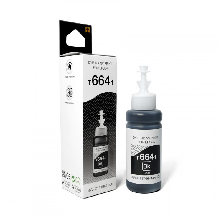 NV Print NVP-C13T66414A Чернила T6641 (NV-C13T66414A) для аппаратов Epson (70 ml) Black (в коробке) совместимые
