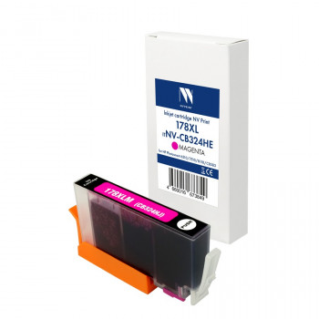 NV Print NVP-CB324HE Струйный картридж 178XL (NV-CB324HE) Magenta для HP Photosmart 6510 / 7510 / B110 / C8583 (15 мл) совместимый NVP-CB324HE, Совместимость: , ресурс: 0 стр.