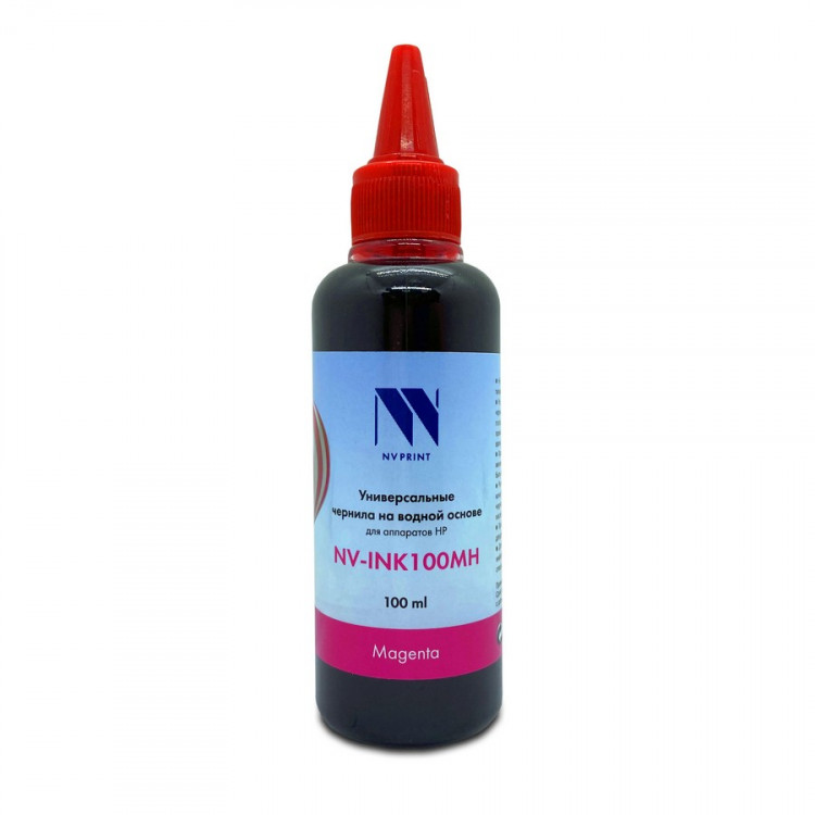 NV Print NVP-INK100MH Чернила универсальные на водной основе NV-INK100MH для аппаратов HP (100 ml) Magenta