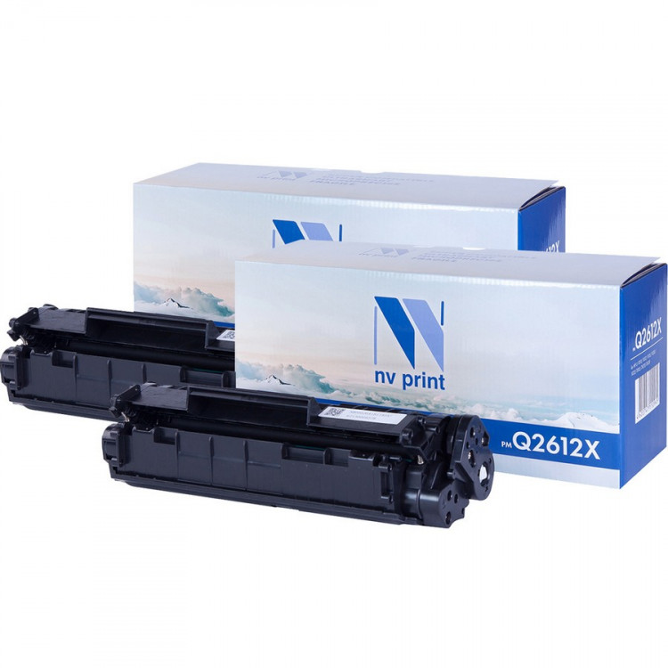 NV Print NVP-Q2612X-SET2 Картридж совместимый NV-Q2612X-SET2 для HP LaserJet 1010 /  1012 /  1015 /  1018 /  1020 /  1022 /  3015 /  3020 /  3030 /  3050 /  3050Z /  3052 /  3055 /  M1005mfp (3000k) (2 шт)