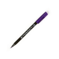 Маркер акварельный KOI Coloring Brush Pen, художественный, кисть, цвет 24 Purple (Sakura XBR#24)