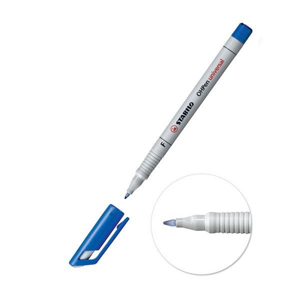 Маркерная ручка неперманентная Stabilo OHPen Universal, 0,7 мм. F, синяя (STABILO 852/41)