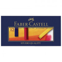 Пастель сухая художественная FABER-CASTELL "Soft pastels", 12 цветов, квадратное сечение, 128312